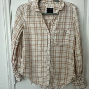 Abercrombie & Fitch Beige Checkered Shirt